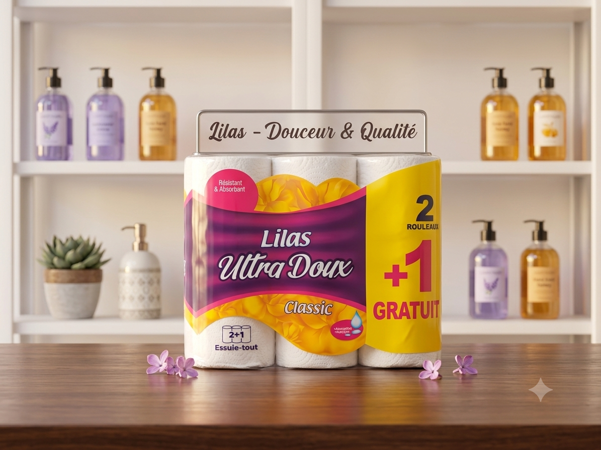 Lilas ultra doux essuie-tout