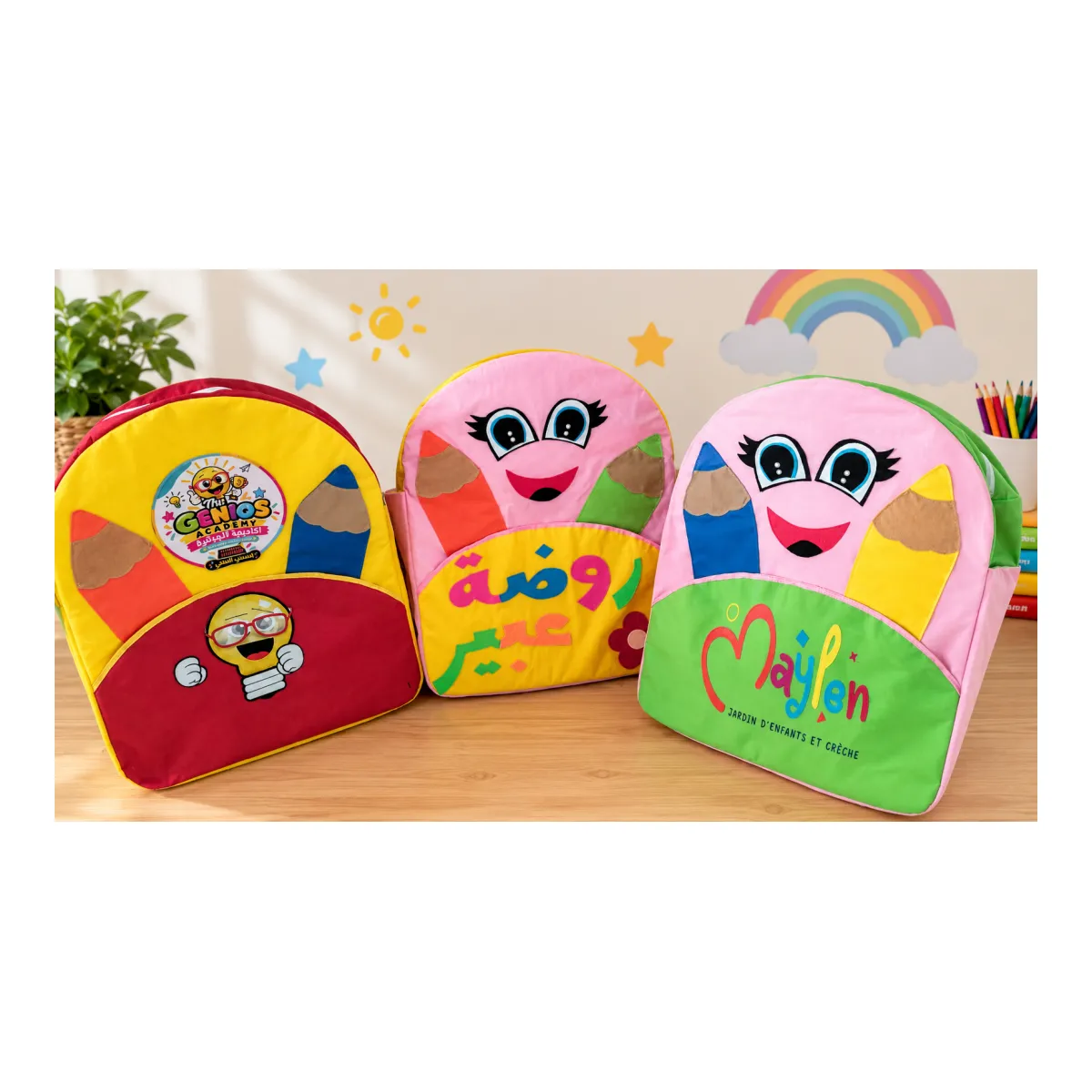 Cartable géante avec fournitures scolaires (11 articles)