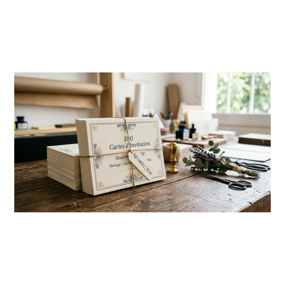100 cartes d'invitation