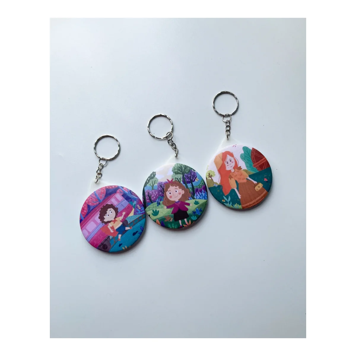 Porte-clés Illustrés "Petits Mondes" – Collection Enfantine